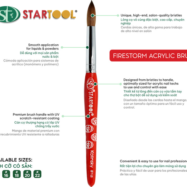 Firestorm Acrylic Brush #16